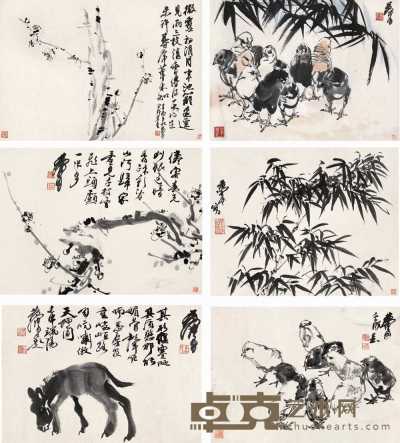 黄冑 杂画 册页（八开） 34×45cm×8